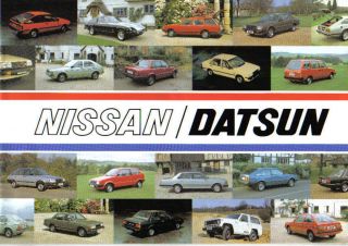 Datsun Nissan Cherry Sunny Stanza Bluebird Laurel 280C 280ZX 1982 83 