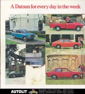 1972 Datsun 1200 240Z & Pickup 510 & Wagon Brochure