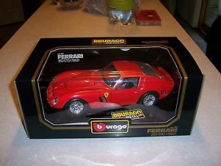 Ferrari 250 GTO 1962 Burago Die Cast 118 Metal Red In Box