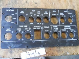 Used Weapon Select/Status Panel, Military Vehicle, Neat Collectible
