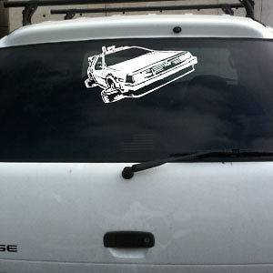 back to the future mcfly delorean car vinyl decal