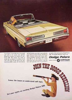 1966 Dodge Polara Convertible ORIGINAL AD CMY STORE 4MORE ADS 5 
