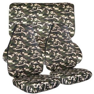 Jeep wrangler YJ military camo 78 front+rear car seat covers,MORE 
