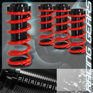 88 91 Honda Civic/CRX Suspension Coilovers+Scal​e Red Lower Springs 