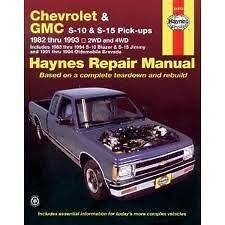 Chevrolet & GMC S10 S15 pickups Haynes Repair Manual 1982 1993