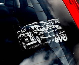 Mitsubishi Lancer Evo   Rally Car Window Sticker   Tommi Makinen WRC 4 