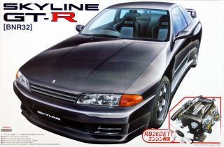 Aoshima 41987 Nissan Skyline GT R (R32) with RB26DETT Engine 1/24 