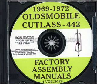   and Cutlass CD Assembly Manual 1969 1970 1971 1972 Oldsmobile Olds
