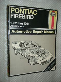 1982 1991 PONTIAC FIREBIRD SHOP MANUAL SERVICE BOOK 88 TRANS AM GTA 