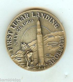   11 Lunar Landing Mercury Gemini COIN TOKEN MEDAL Morgans Inc Pewter