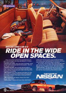 1985 Nissan King Cab Truck   Datsun   Classic Vintage Advertisement Ad 