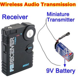 Micro Wireless Bug Covert RF FM Audio Transmitter Receiver Spy 