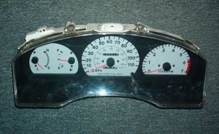 Toyota Paseo Instrument Cluster Speedometer White Face Gauges MPH Tach 