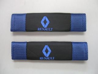 Blue RENAULT Seat Belt Pads ALPINE CABRIO F1 LAGUNA CLIO MEGANE 