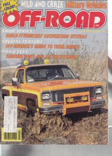 Off Road, 3/78, Subaru Brat, Military Vehicles, T Bikes