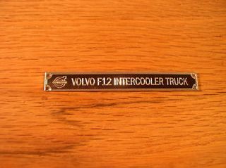 Pocher 1/8 Volvo F12 Intercooler Truck Metal Display Plaque