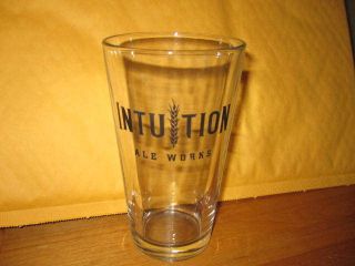 Intuition Ale Works PINT GLASS beer brewery Jacksonville, FL jon boat 