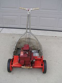   VINTAGE TORO POWER REEL LAWN MOWER WITH CATCHER AND ORIGINAL MANUAL
