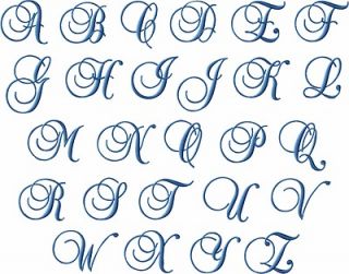 ABC Designs Monogram 3 Alphabet Machine Embroidery Designs 4x4 hoop