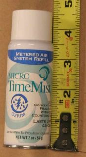 Time Mist 2 ounce can refill ozium 4 metered air dispensers