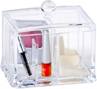   Clear Acrylic My Essentials Dispenser Vanity Cosmetic Organizer Caddy