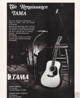 1975 Tama Renaissance Dreadnaught Acoustic Guitars Ad