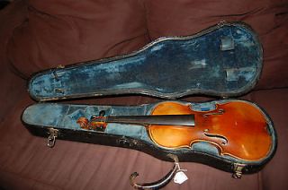Beautiful Vintage German Violin and Wooden Case Labeled Jacobus 