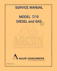 ALLIS CHALMERS D 19 D19 TRACTOR SERVICE REPAIR MANUAL