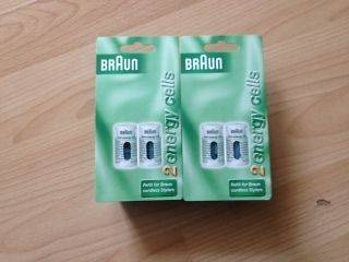 TWIN PACK BRAUN CTS2 GREEN MINI ENERGY CELLS PACK BRAND NEW IN 