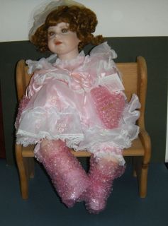   Collection Porcelain Cloth Doll 22 Thelma Resch LTD ED 449 NIB