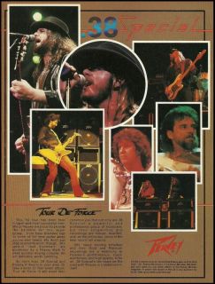   VAN ZANT .38 SPECIAL 1984 TOUR DE FORCE PEAVEY GUITAR AMPS 8X11 AD