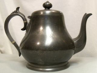 Antique Pewter TEAPOT James Dixon & Sons Sheffield Tea Coffee Pot Rare 