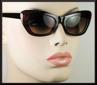 New Vintage Womens Cat Eye Brown Frame Sunglasses Brown Lens Retro 