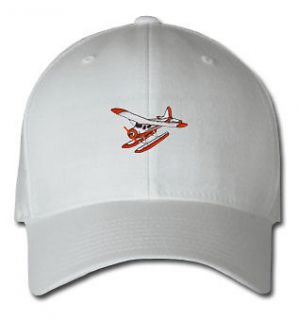 PONTOON PLANE AIRCRAFT SPORTS SPORT EMBROIDERED EMBROIDERY HAT CAP