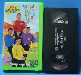   Kids Songs Video Wiggly Play Time Children VHS Tape Funny Clam Case