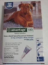 Advantage 100 for Dogs over 55 lbs (over 25 kg)   4 pack   Flea & Lice 