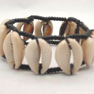   Market African Jewelry Masai Cowrie Shells Elastic Bracelet 220 29