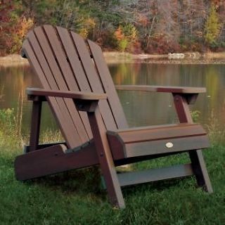 Adult Adirondack Chair Folding & Reclining, weathered acorn color 