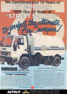 1987 Ford Peabody Myers Sunvac Street Sweeper Truck Ad