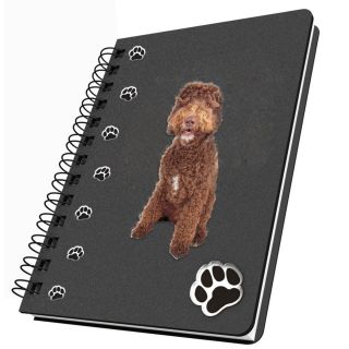   Dog Lined 80 Page Journal 4x6 USA Acrylic insets on cover USA