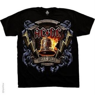 AC/DC Hells Bells Shield T Shirt By Liquid Blue