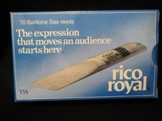 Rico Royal # 1   1/2 Baritone Sax Reeds 2 Boxes Of 10