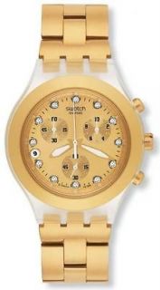   Swatch Diaphane Chronograph Full Blooded Gold Unisex Watch SVCK4032G