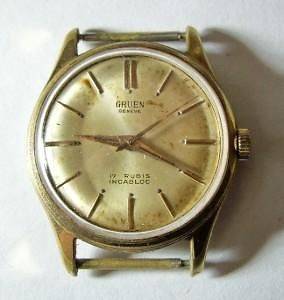 VINTAGE SS GRUEN GENEVE INCABLOC WRISTWATCH