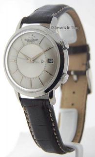Jaeger LeCoultre Vintage 37mm Memovox Automatic Alarm Watch JEWELS IN 