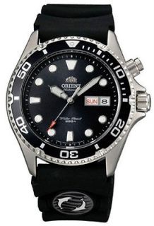 Orient EM6500BB Mens Resin Strap Black Ray 200M Automatic Diver Watch