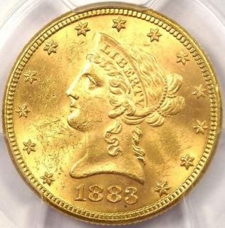 1883 Liberty Gold Eagle $10   PCGS MS63   RARE Uncirculated Coin