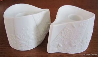   Retro AK KAISER Germany Porcelain Floral CANDLE HOLDERS M Frey 0275