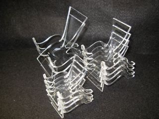10 Clear Plastic Display Stands, Mixed Sizes 4S, 4M, 2L