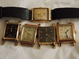 Vintage wristwatch Watch Lot of 5 Bulova Lord Elgin Benrus Elgin 